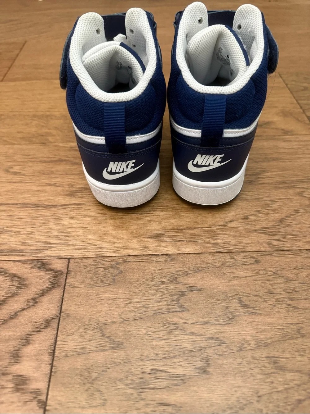 Nike Kids High-Top Sneakers - White & Navy